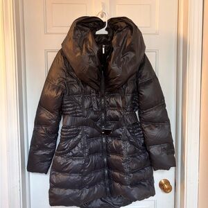 Laundry By Shelli Segal Black Puffer Coat